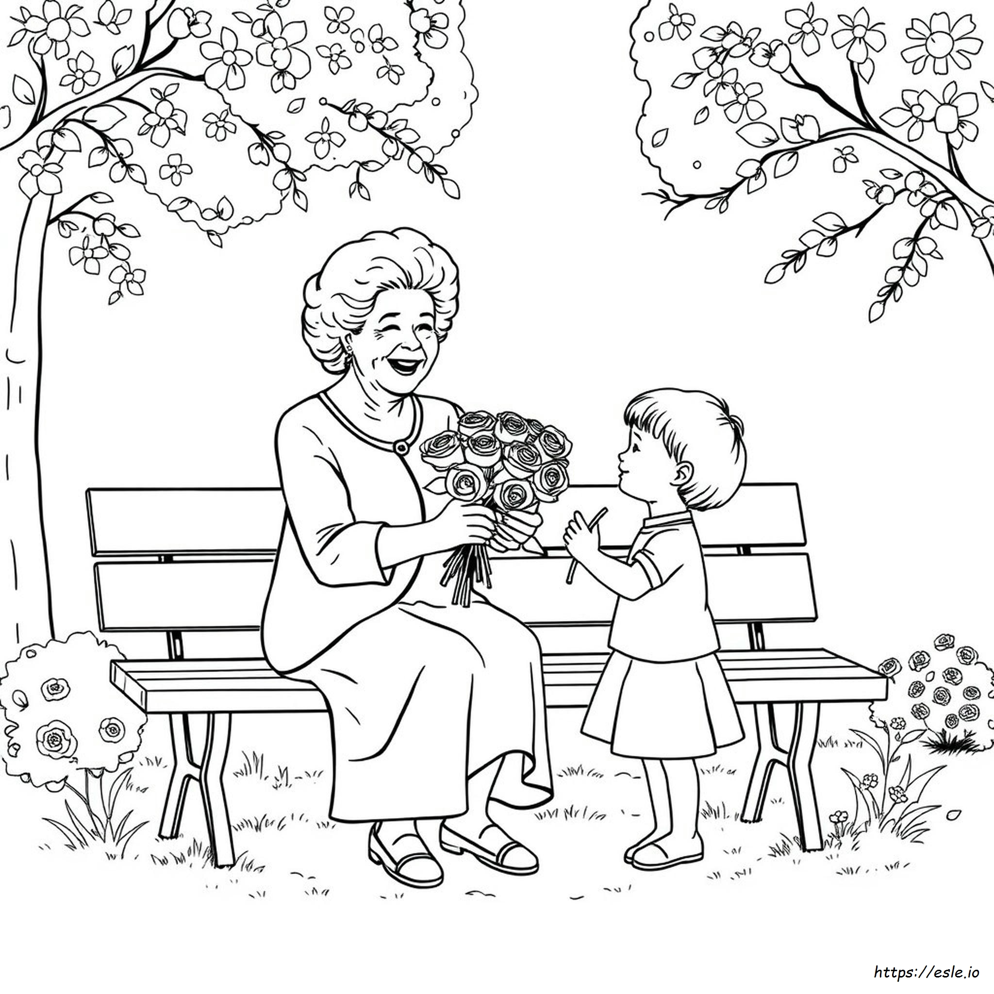 Grandmother Mothers Day Coloring Pages For Nonna