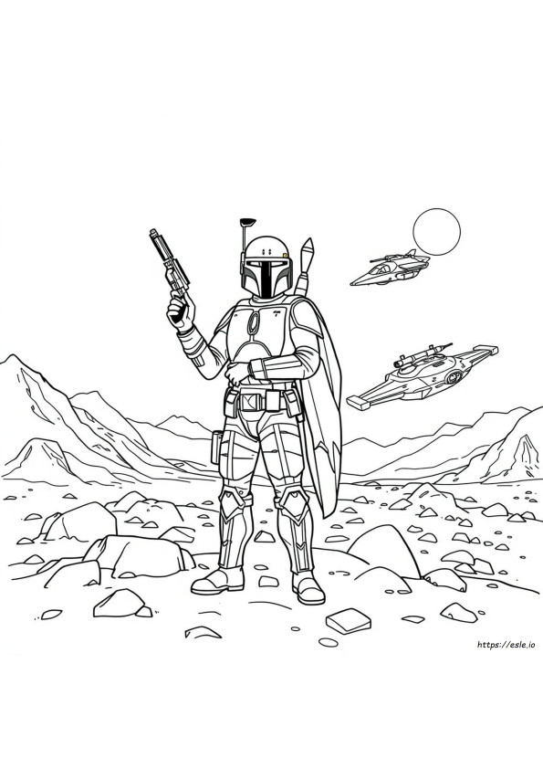 Star Wars Jango Fett Coloring Pages