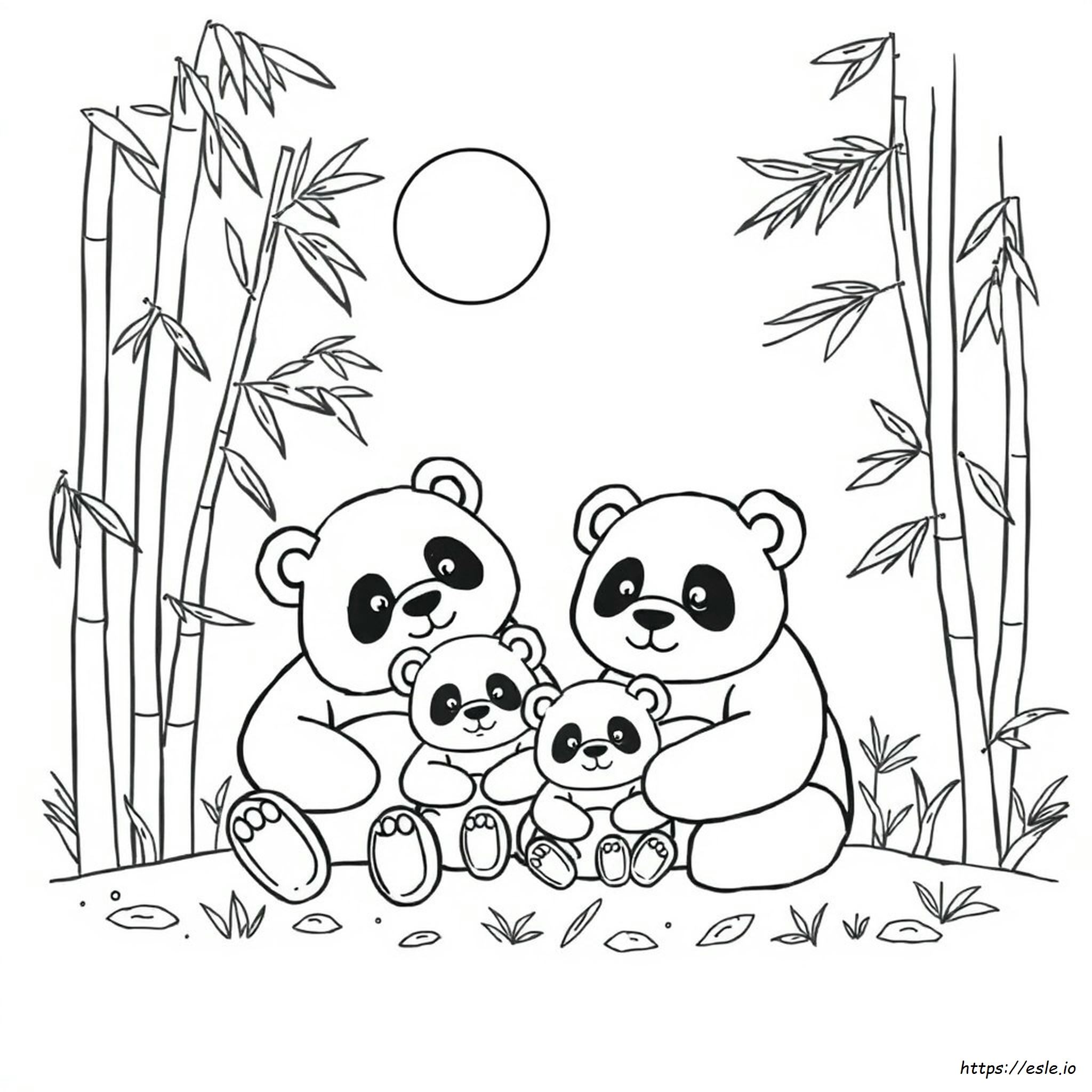 Panda Family Coloring Pages