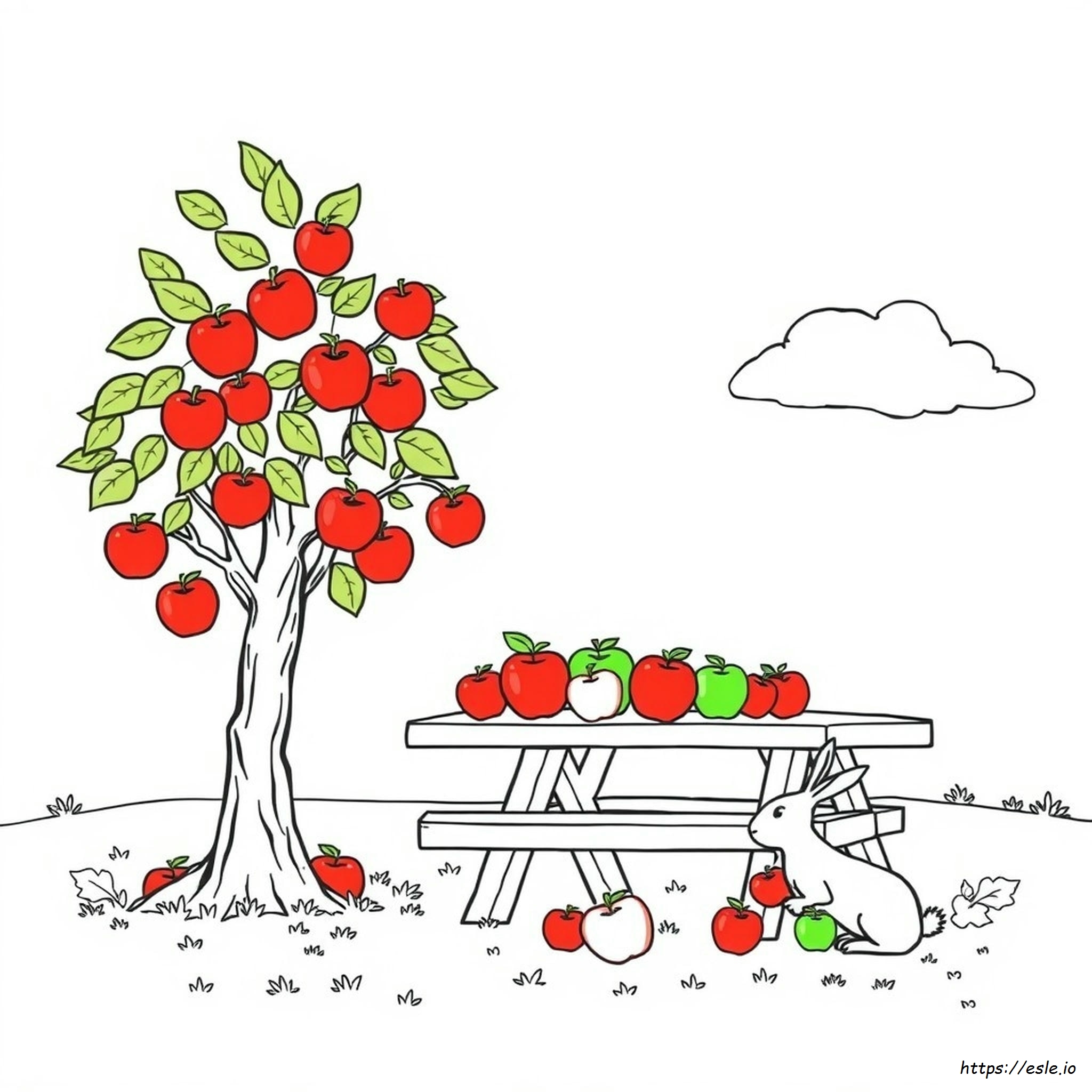 Apple Day Coloring Page