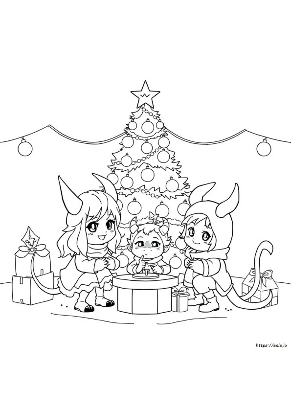 鬼滅の刃 クリスマス ぬりえ 無料