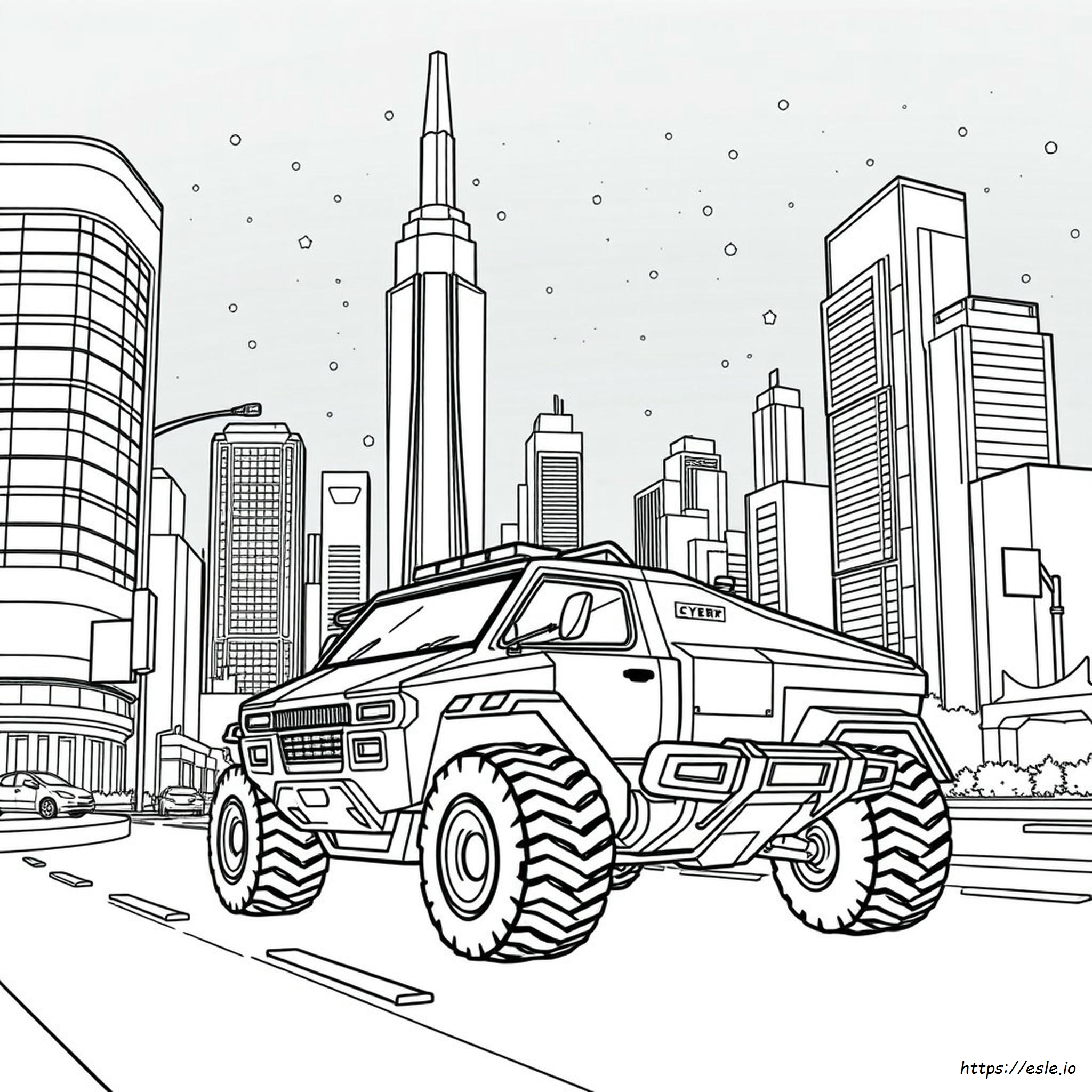 Cybertruck Coloring Page Printable