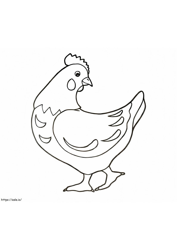 Normal Hen coloring page