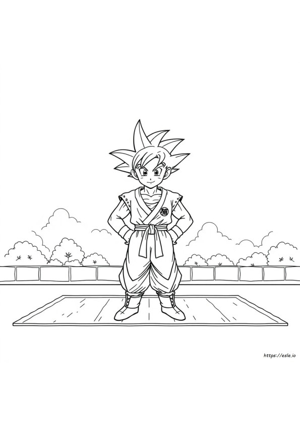 Goku Rajz Színező