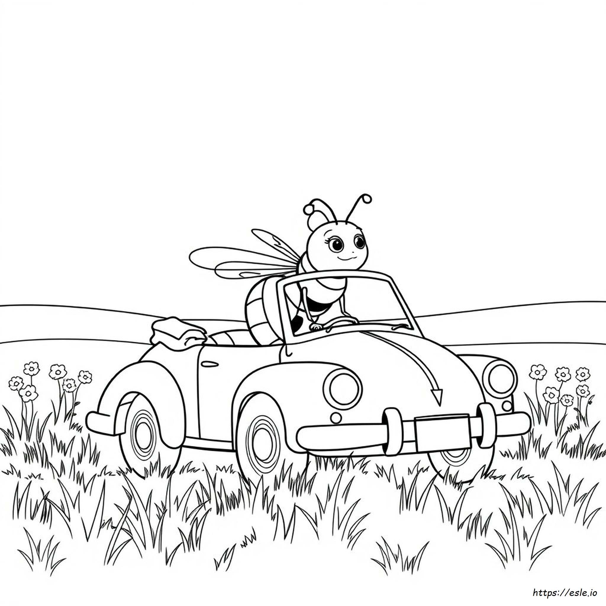 Bumble Bee Car Coloring Pages