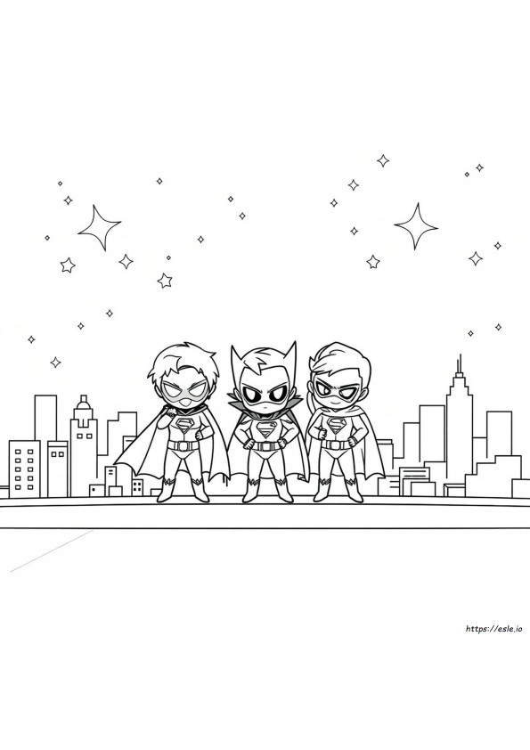 Coloriages De Super-Héros Chibi