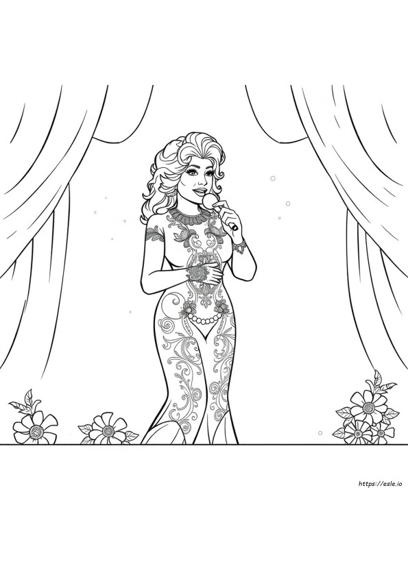 Dolly Parton Para Colorir
