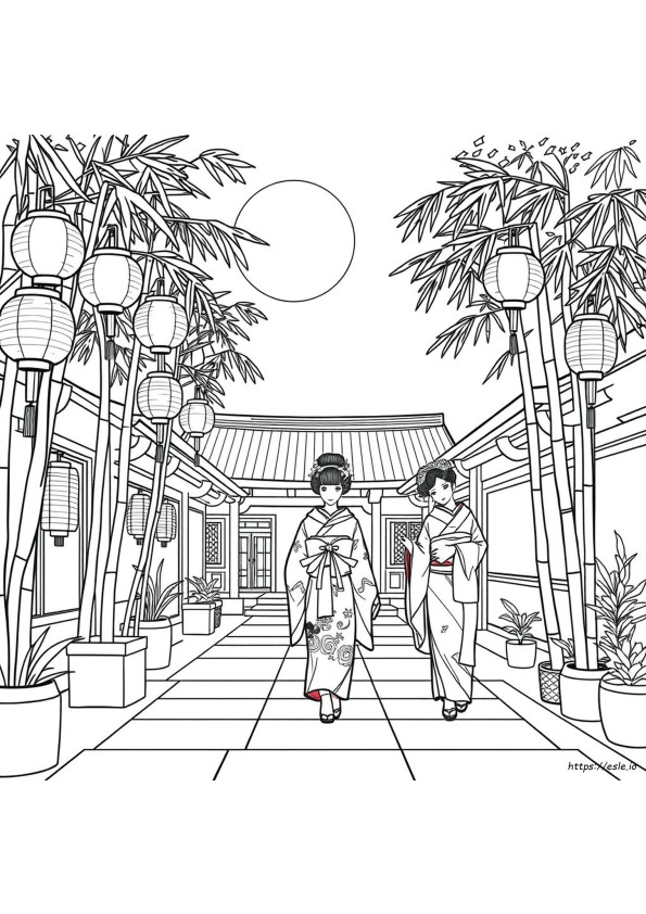 Gambar Mewarnai Jepang