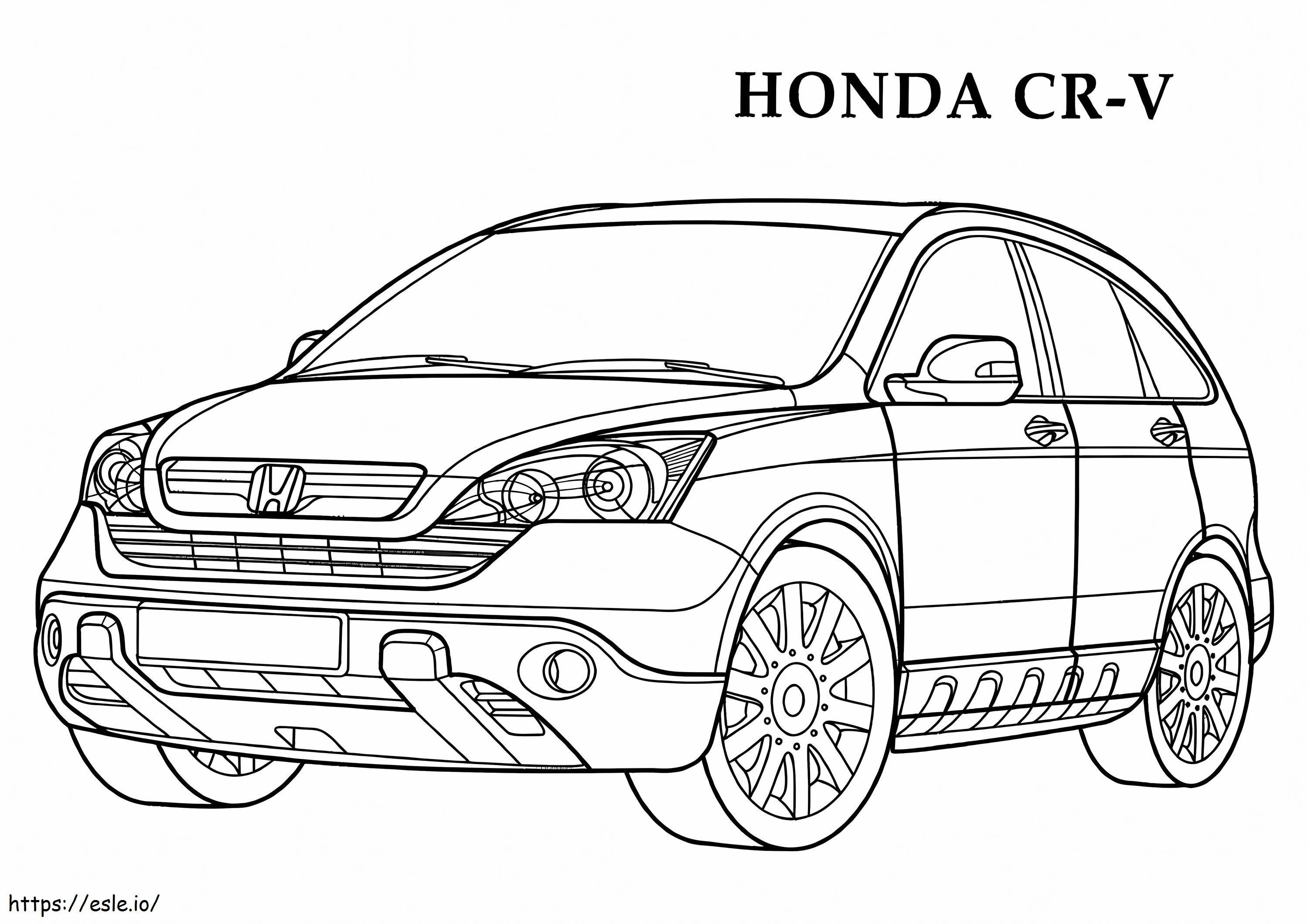 Honda CRV2 kleurplaat kleurplaat