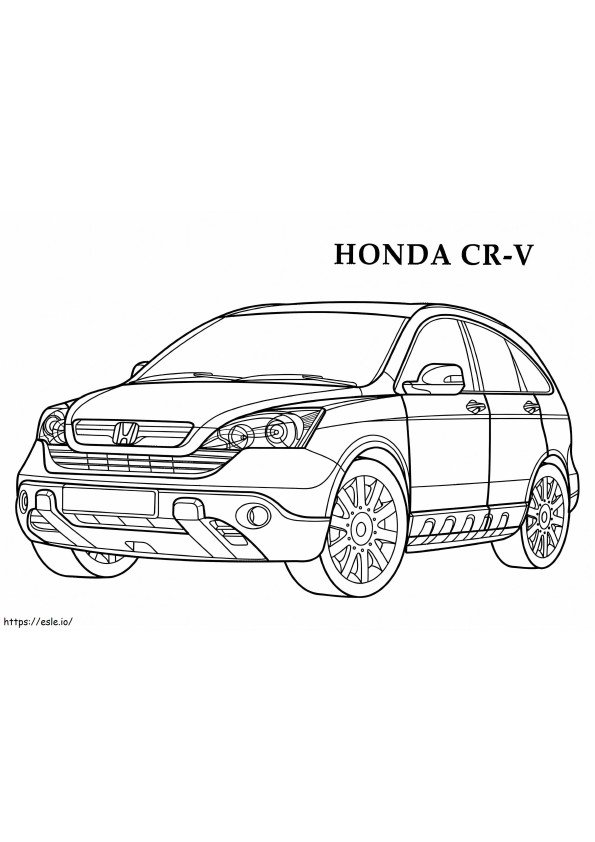 Honda CRV2 para colorir