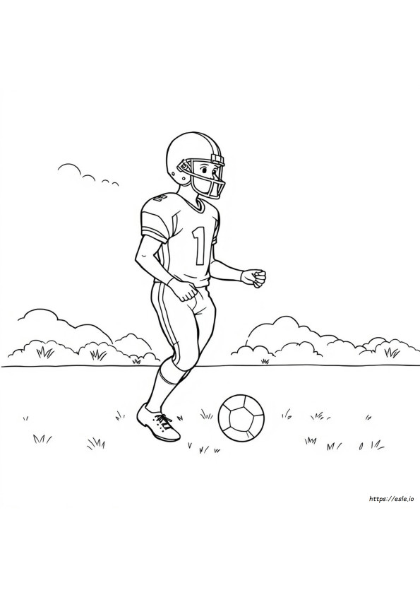 Jucător De Fotbal De Colorat