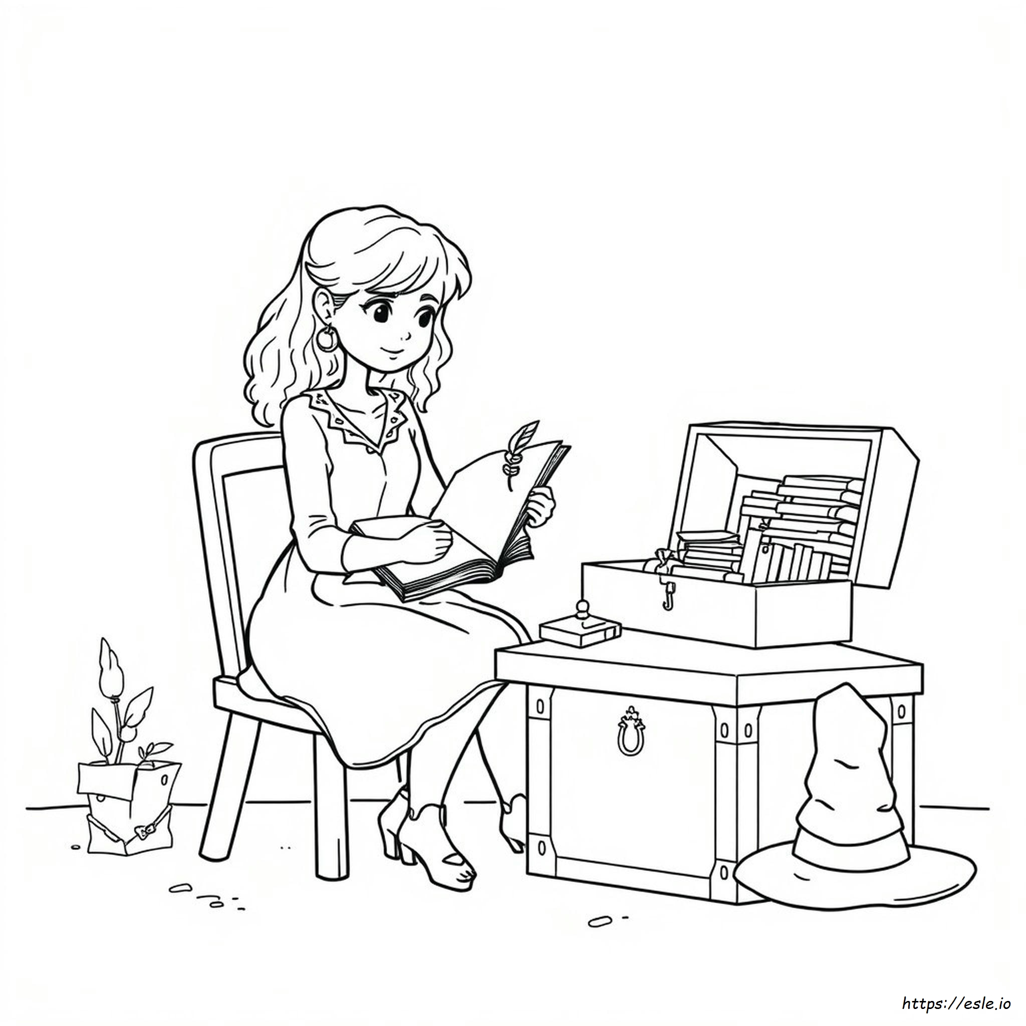 Hermione Colouring Pages
