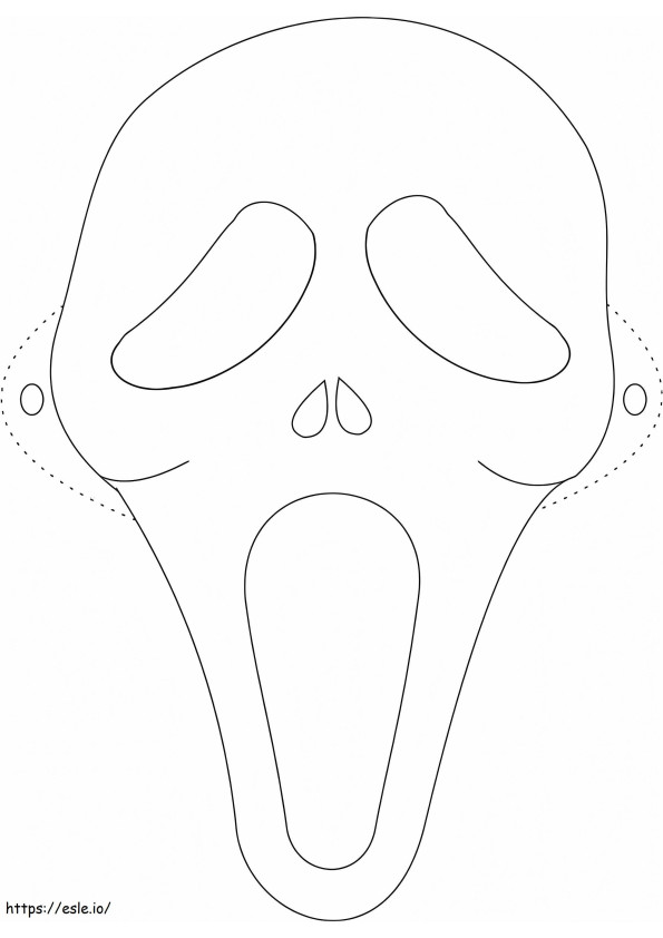 Masque Dhalloween 3 coloring page