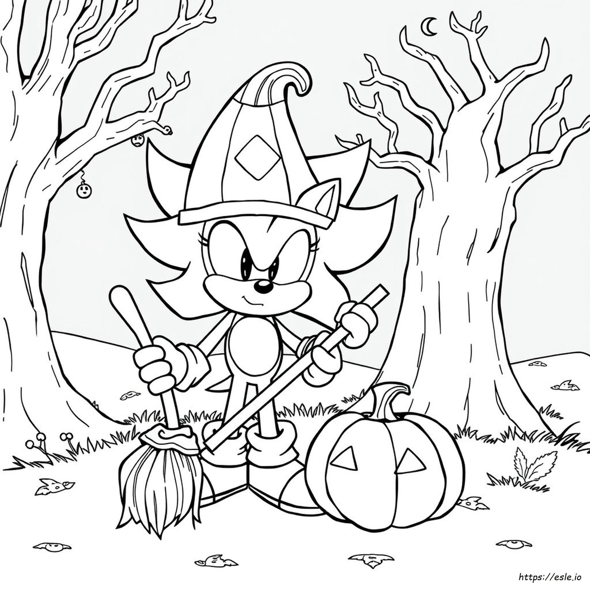 Sonic The Hedgehog Halloween Coloring Pages