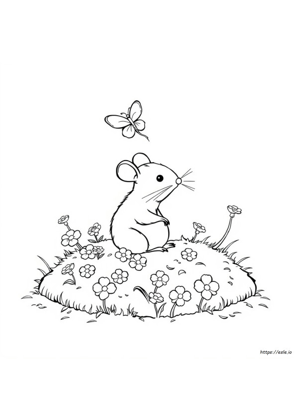 ネズミ 塗り絵 無料