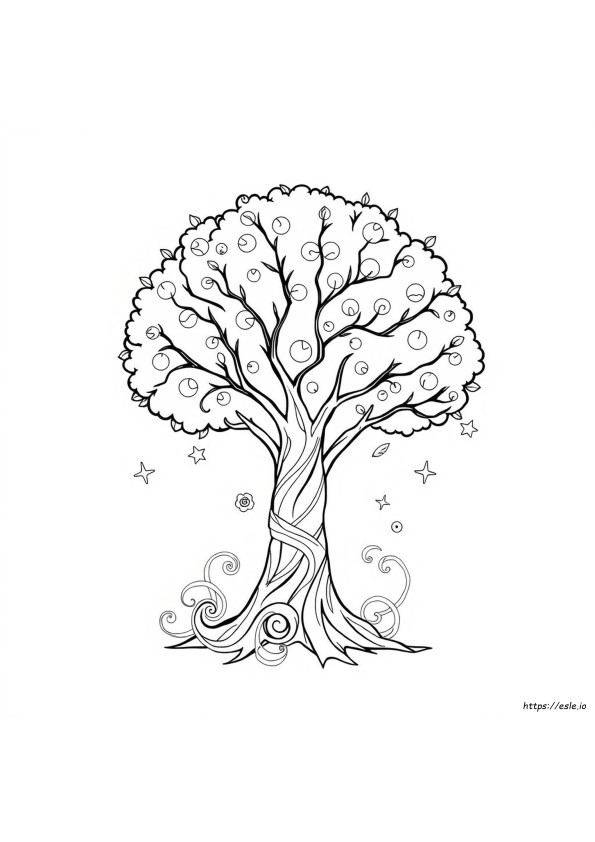 Magischer Baum Ausmalbilder