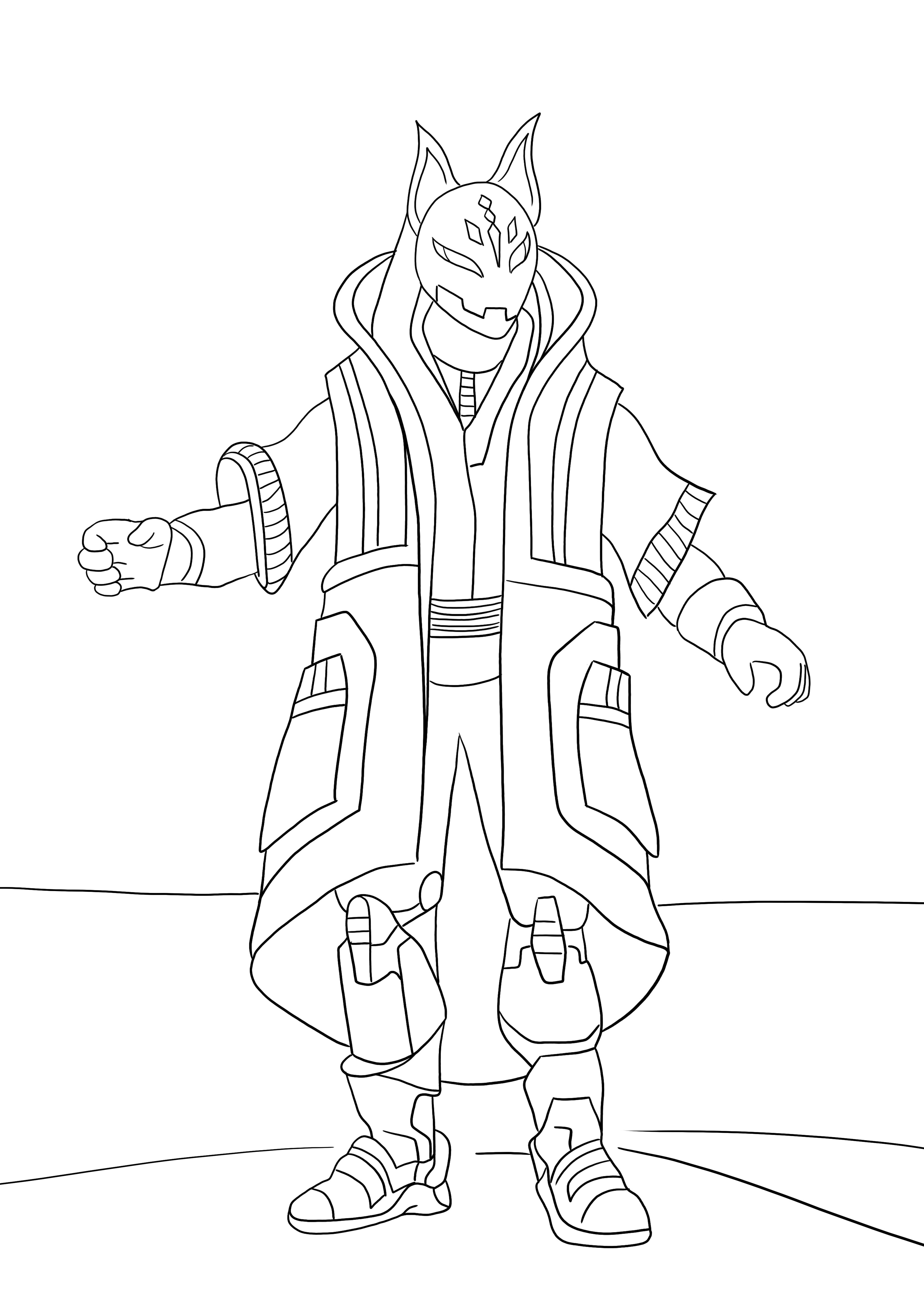 Here is a freebie of Fortnite Drift to be used for coloring while having fun image