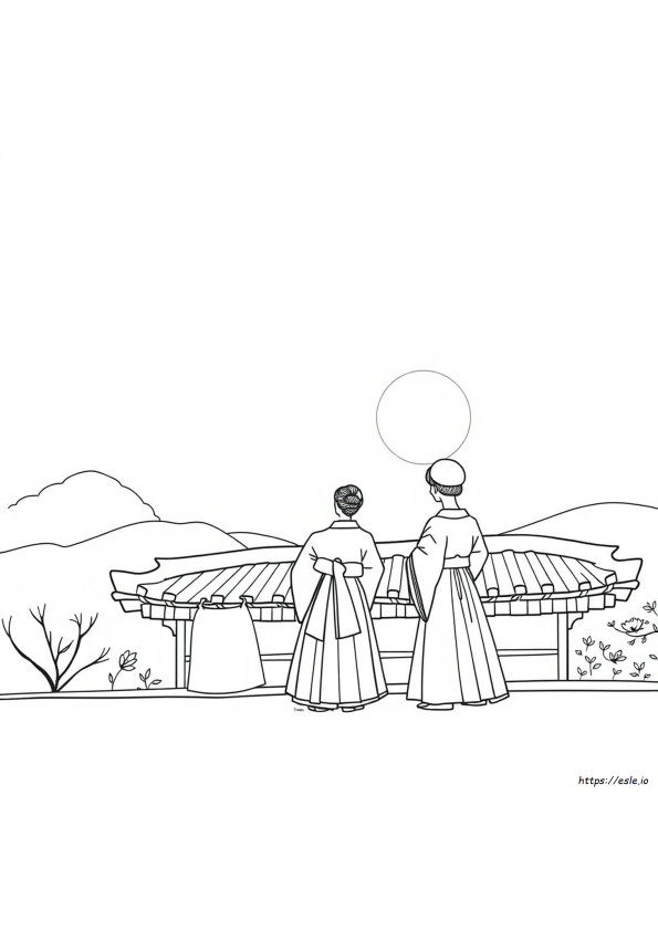 Hanbok Värityskuvat