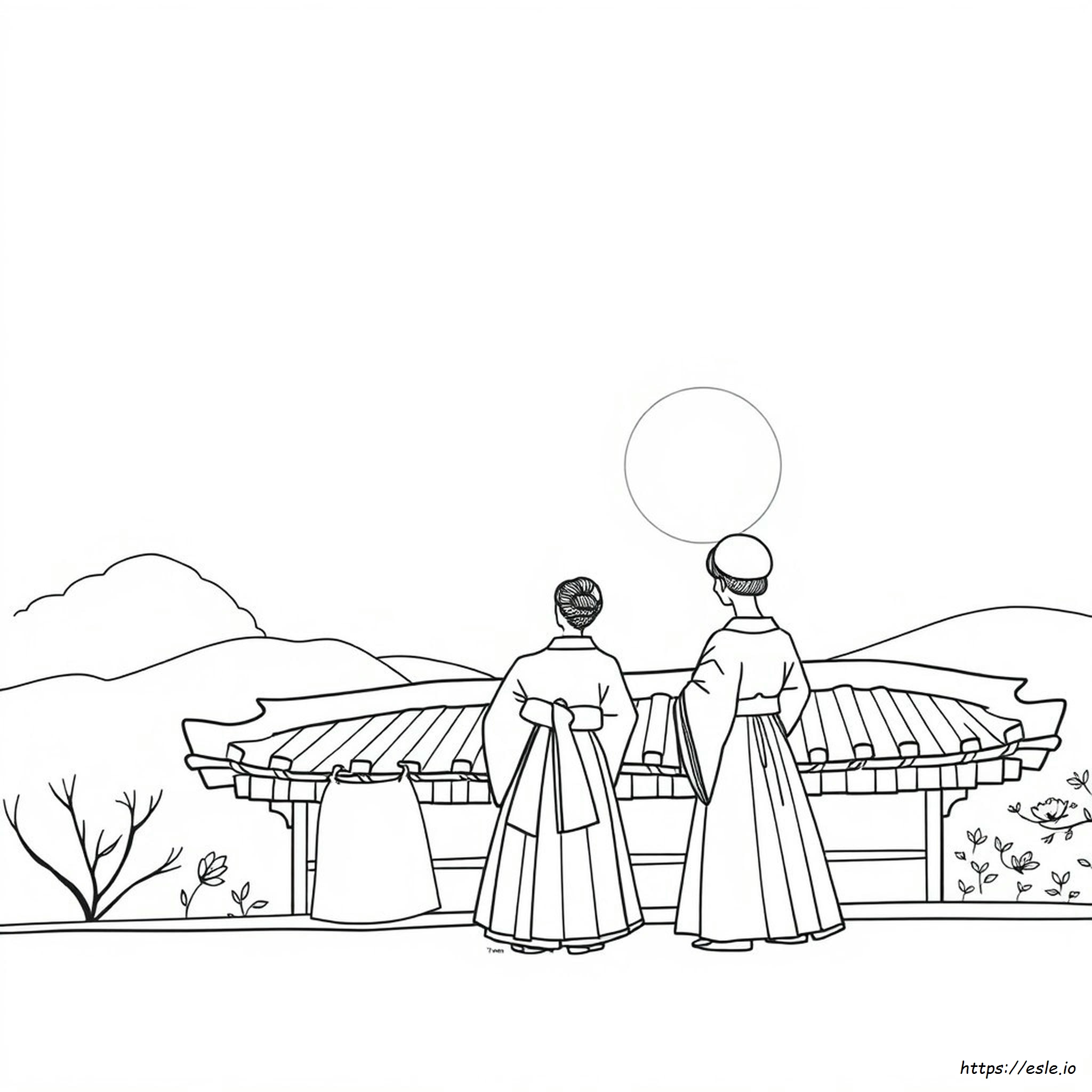 Hanbok Ausmalbilder