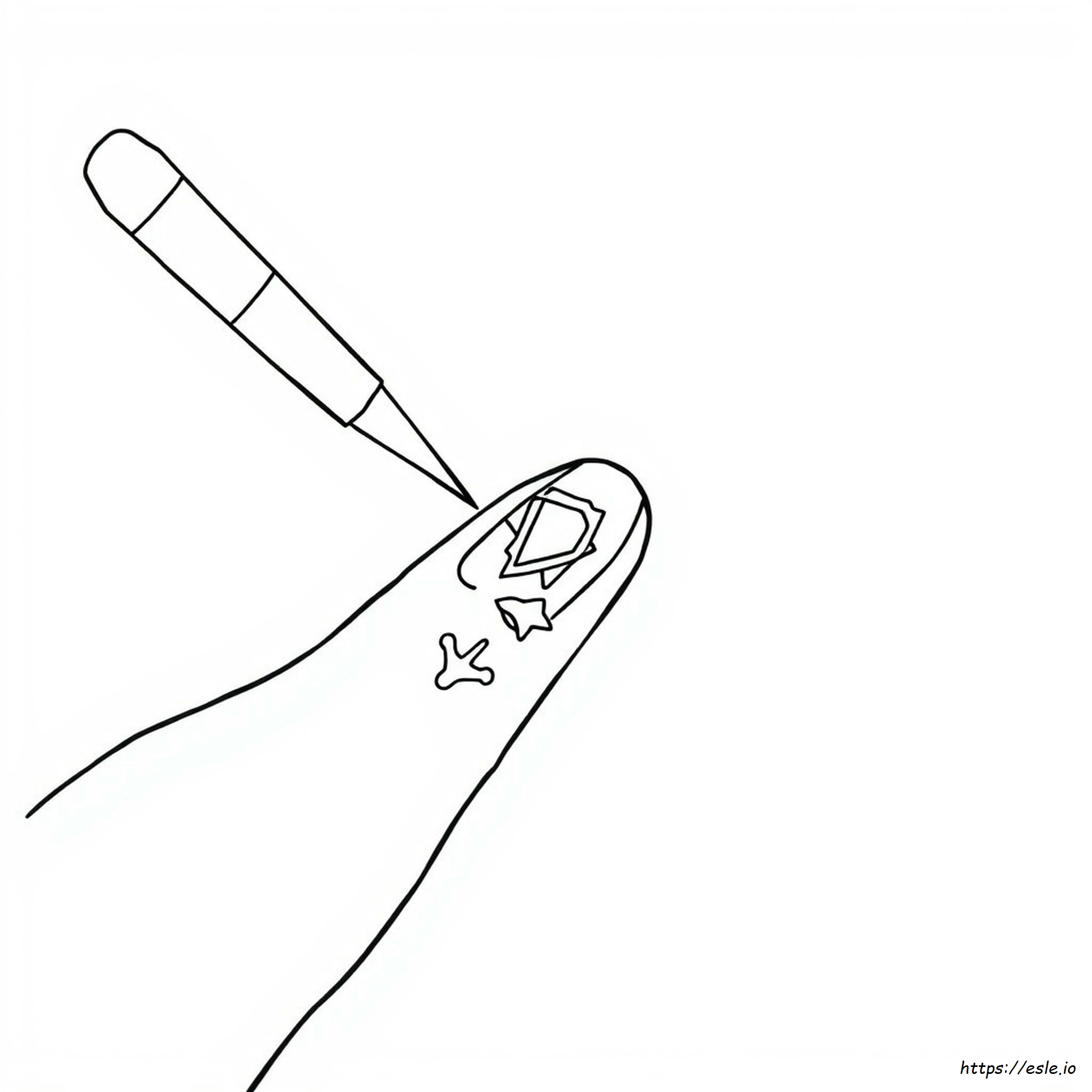 Drawing Nail Coloring Page