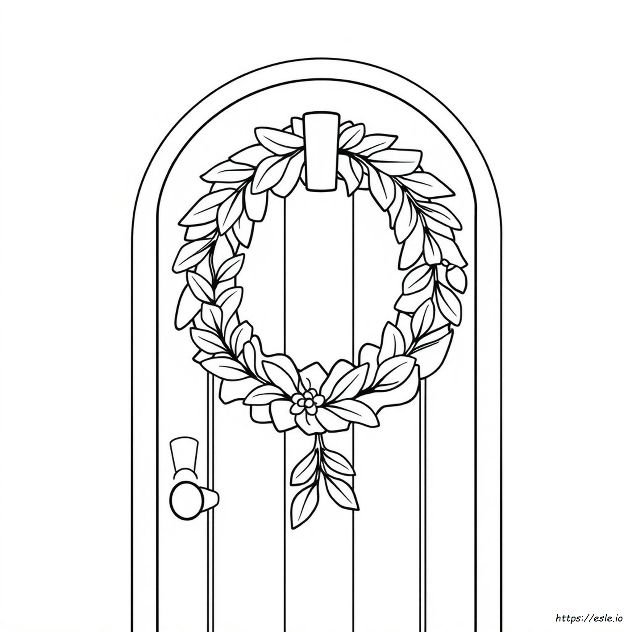 Plain Wreath Coloring Page