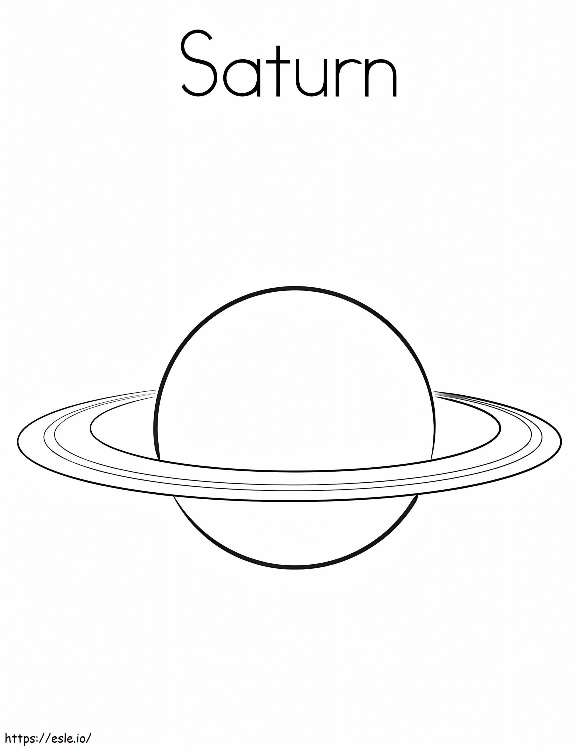 Coloriage Saturne normale à imprimer dessin