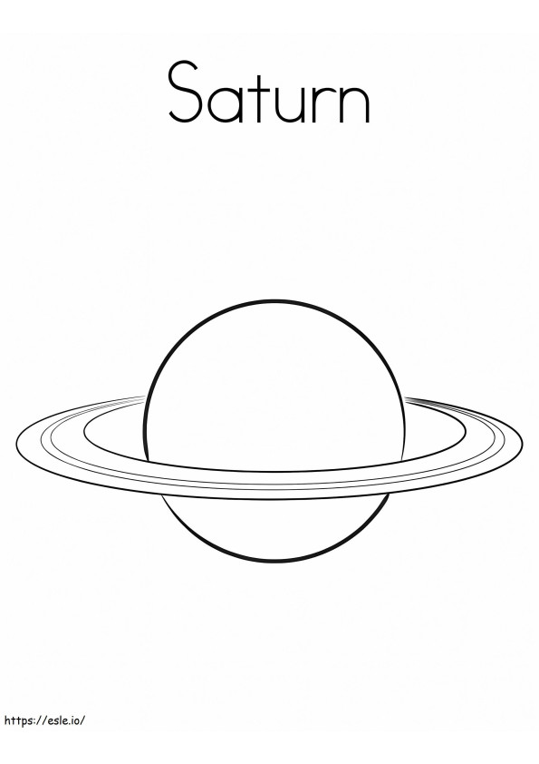 Saturno normal para colorear
