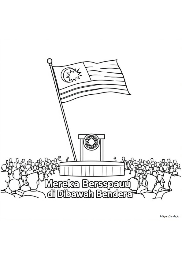 Malaysia National Day Colouring Pages