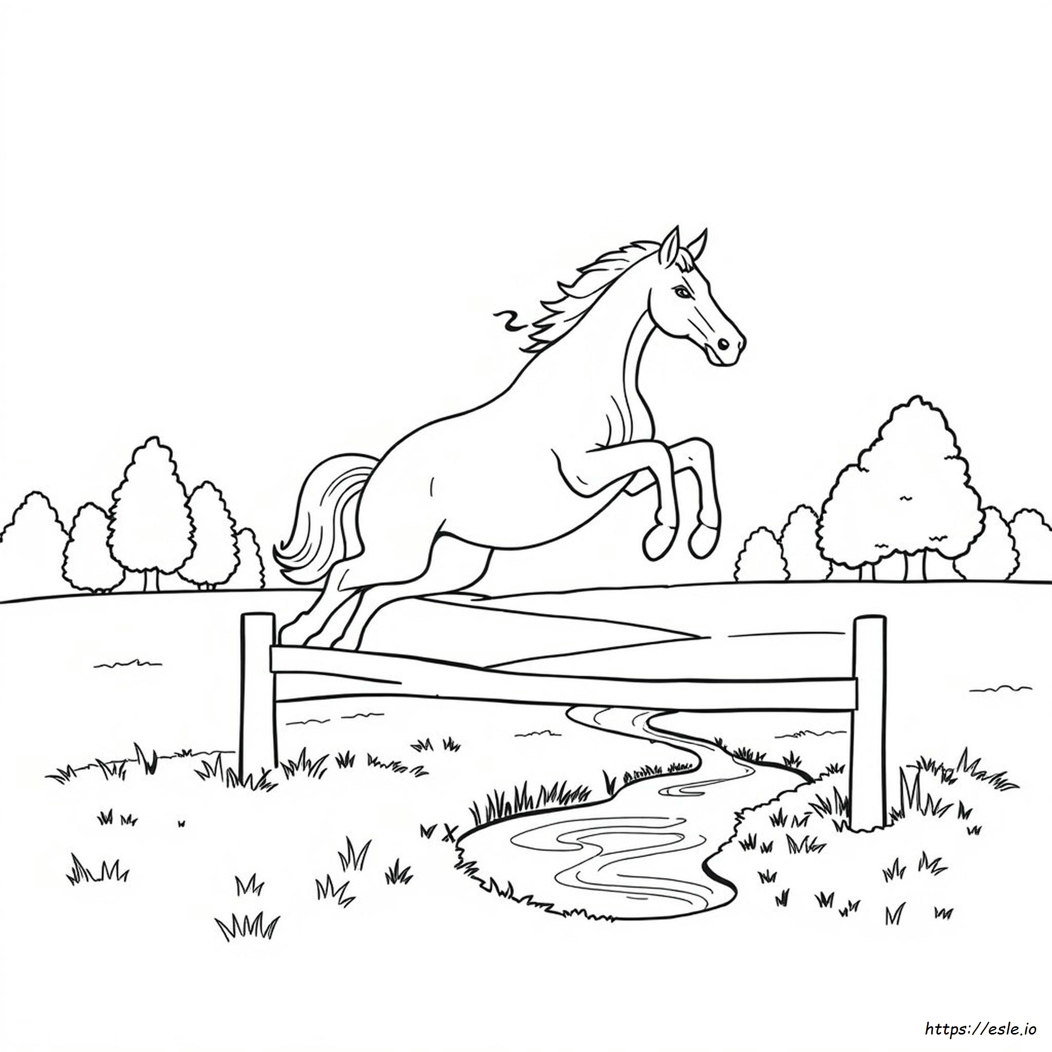Coloring Pictures Of Horses Jumping