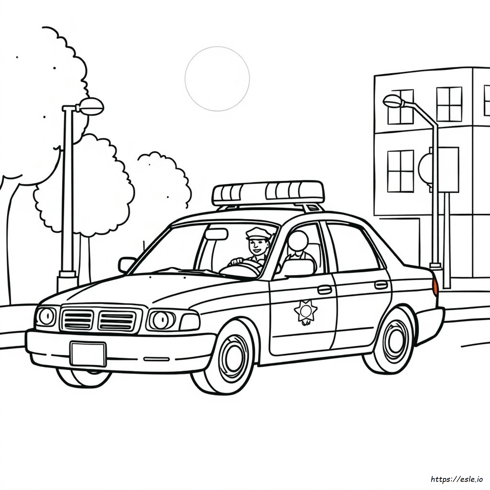 Police Car Colouring Pages Printable