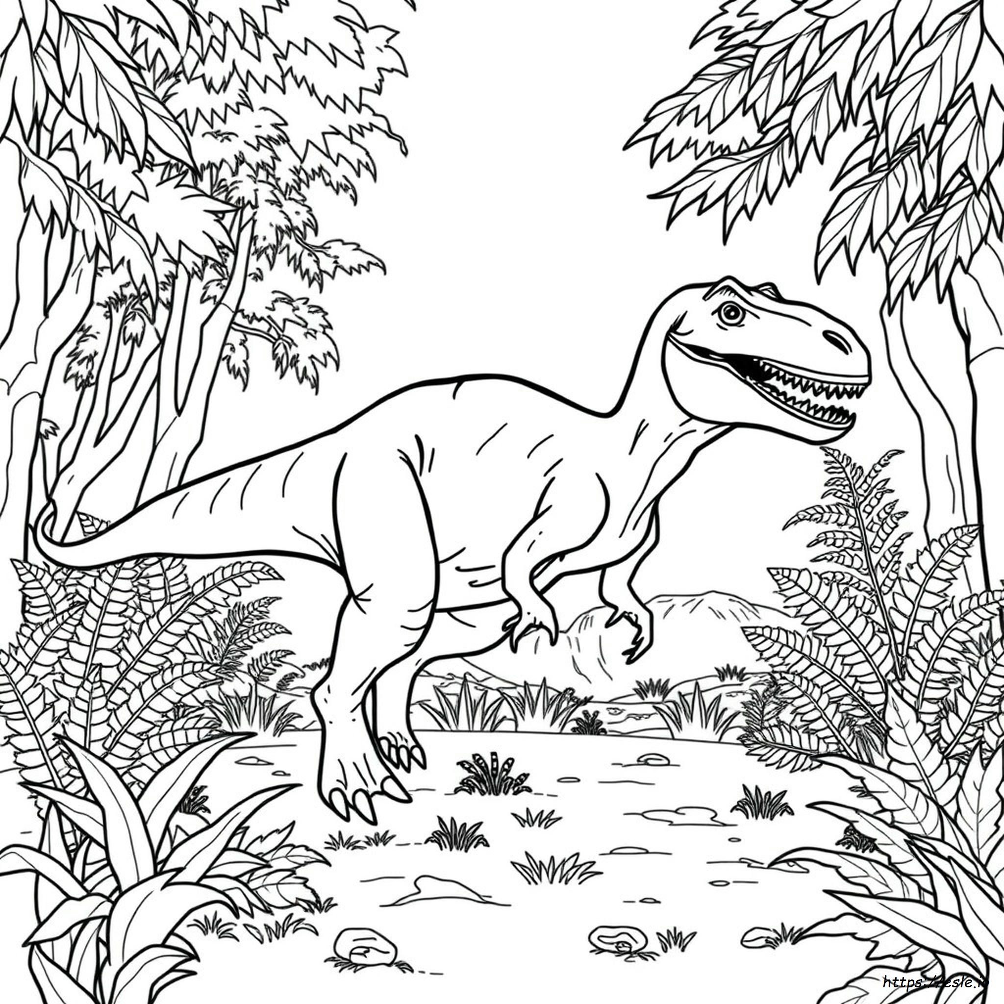 Jurassic World Velociraptor Coloring Page