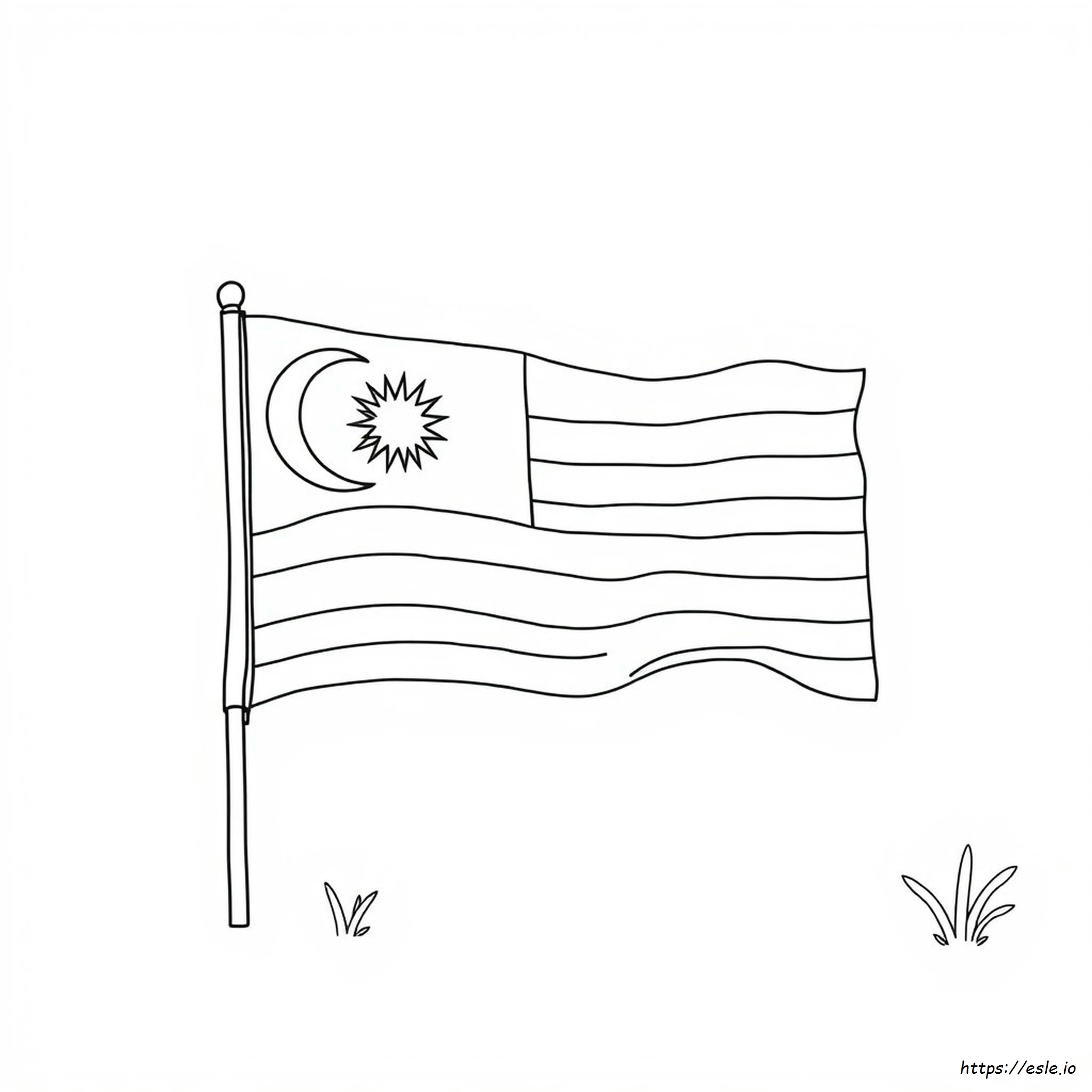 Malaysia State Flag For Colouring