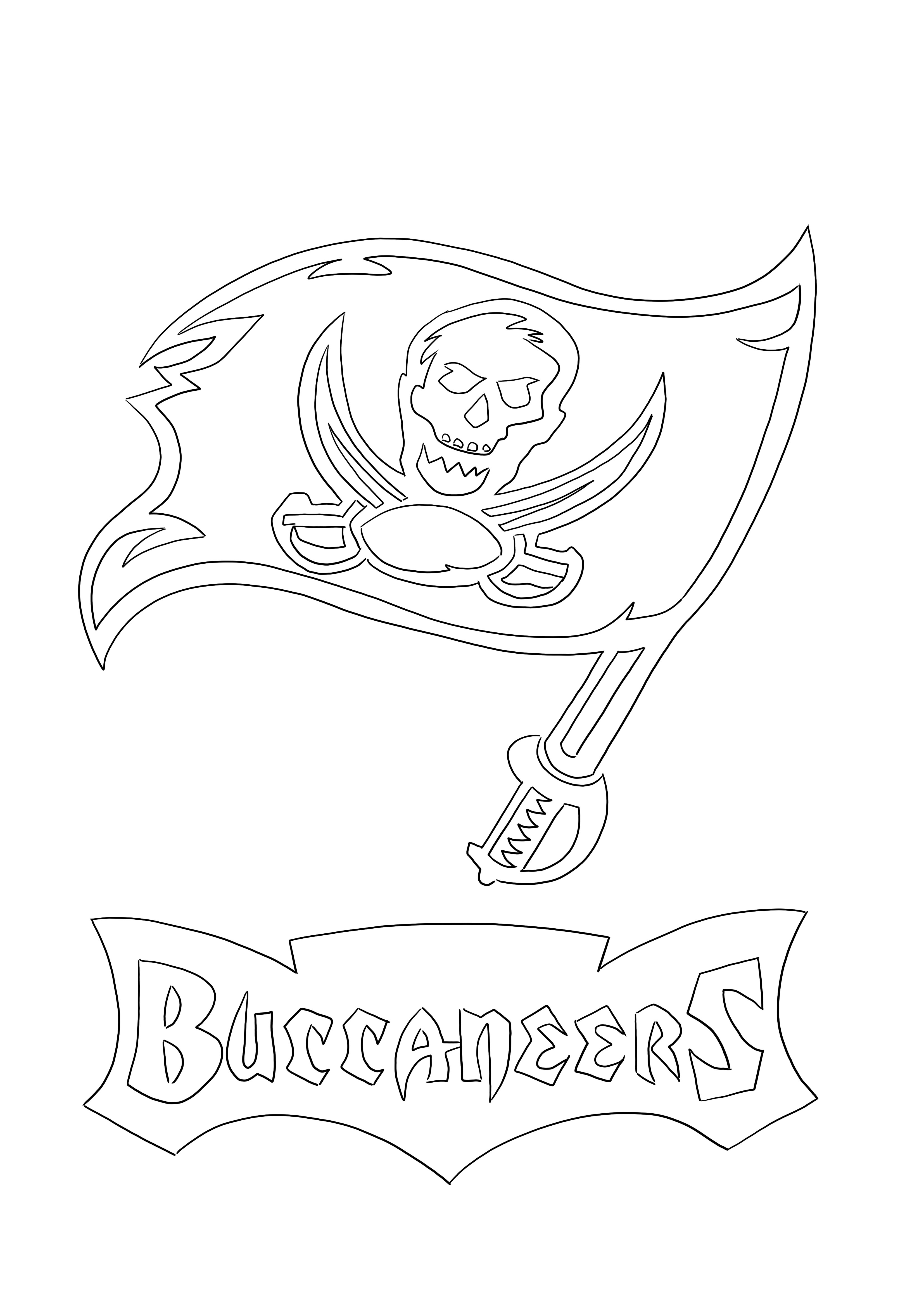 Kleurplaat Tampa Bay Buccaneers-logo gratis te printen of te downloaden voor kinderen kleurplaat