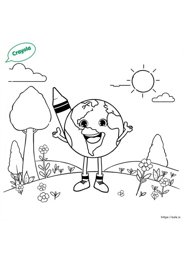 Desenhos Para Colorir Do Dia Da Terra Crayola