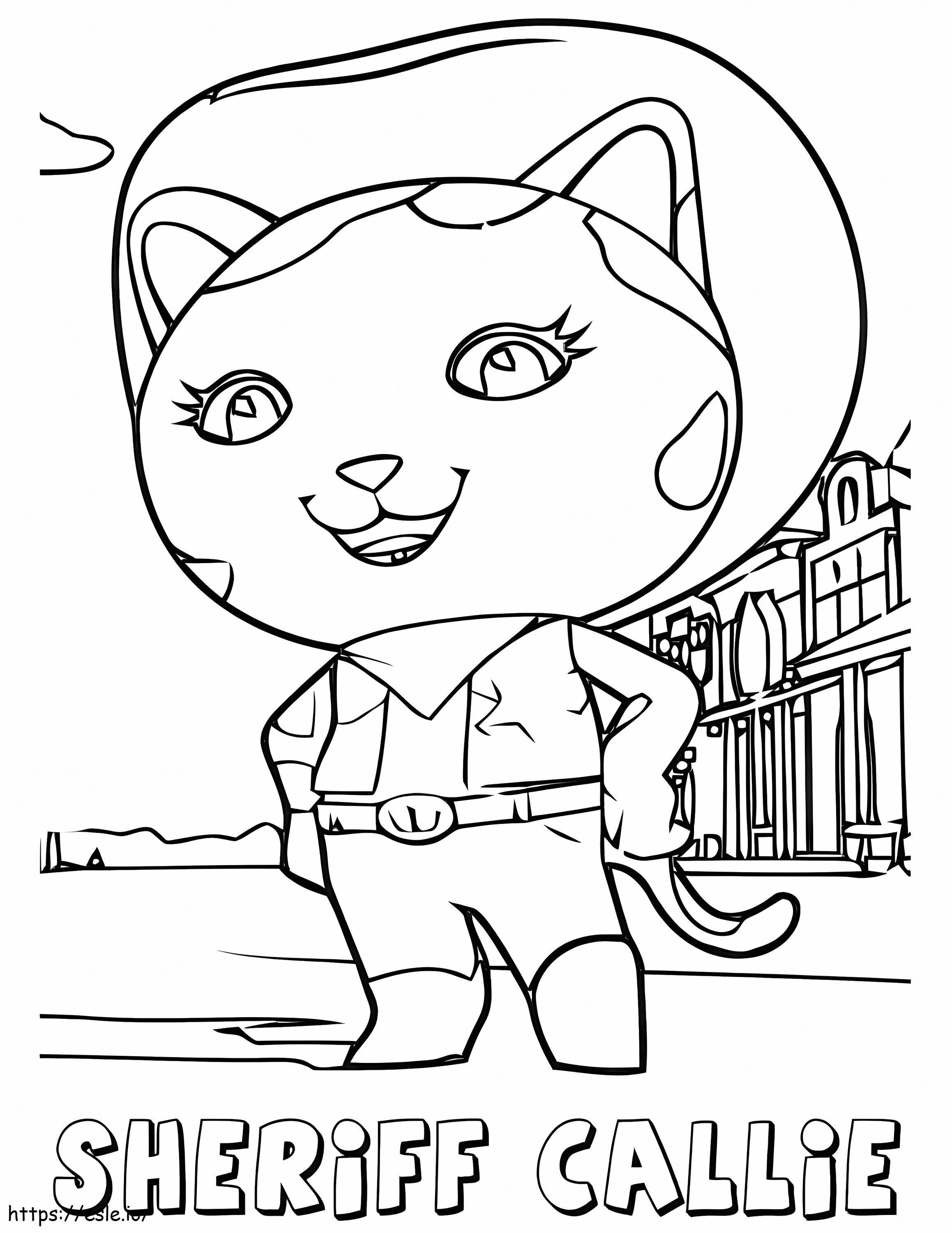 Sheriff Callie Smiling coloring page