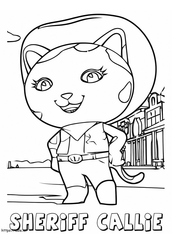 Sheriff Callie Smiling coloring page
