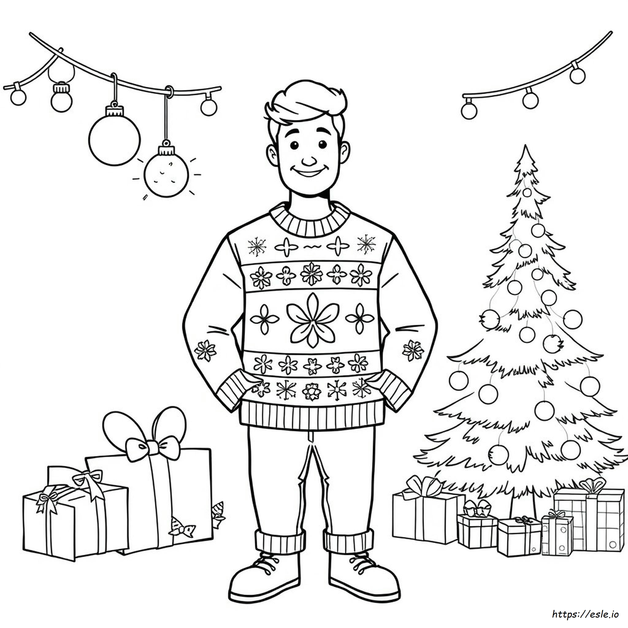 Maglione Brutto Di Natale Da Colorare
