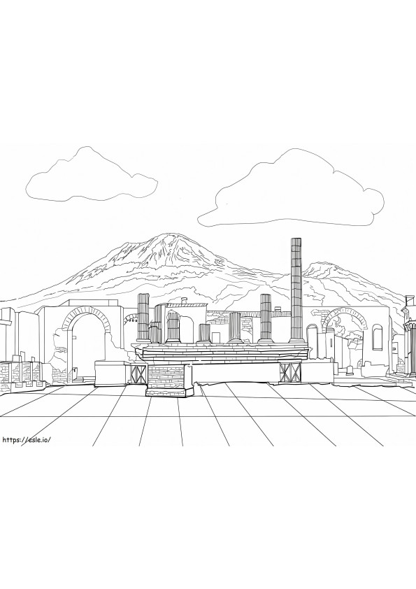 Pompeii coloring page