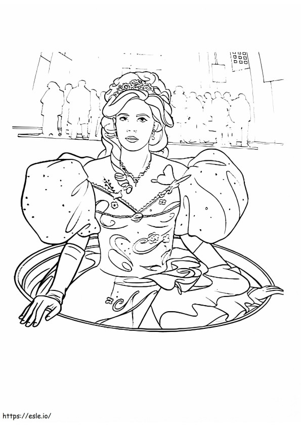 Coloriage Princesse Giselle à imprimer dessin