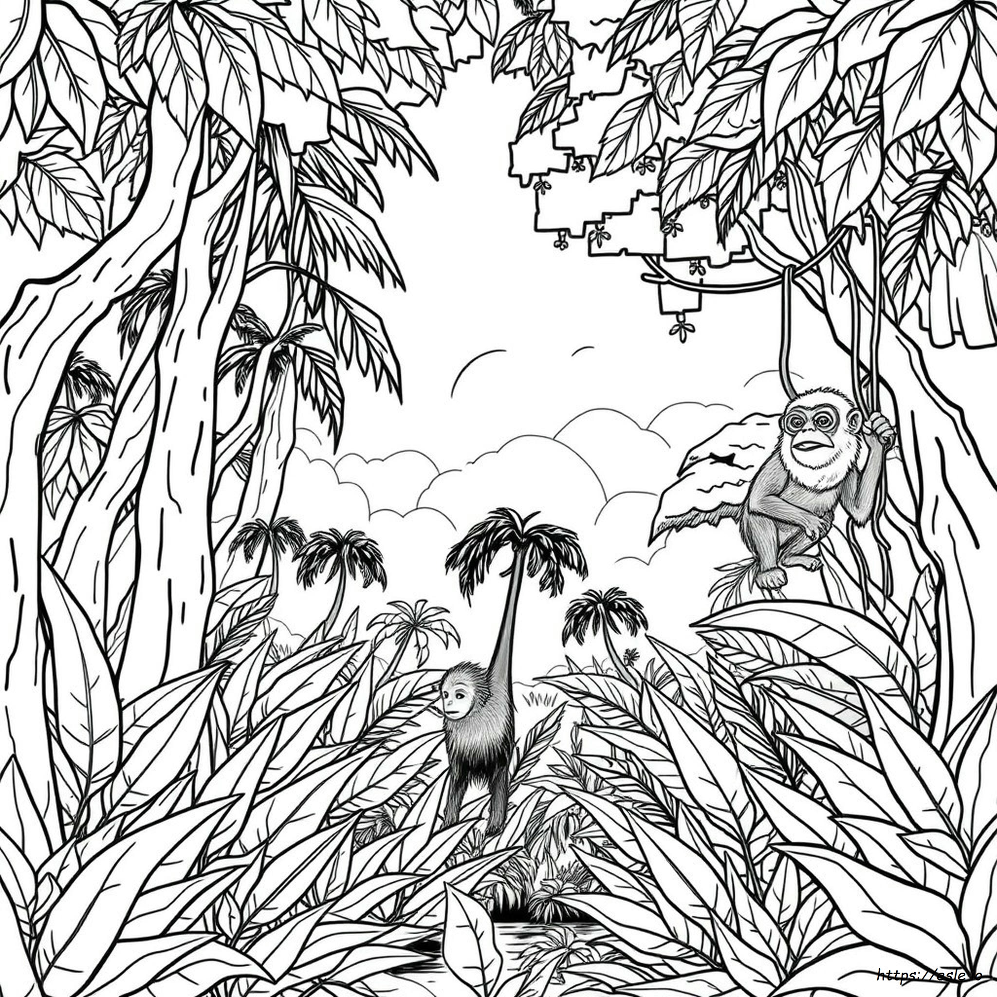 Desenhos De Selva Para Colorir E Imprimir