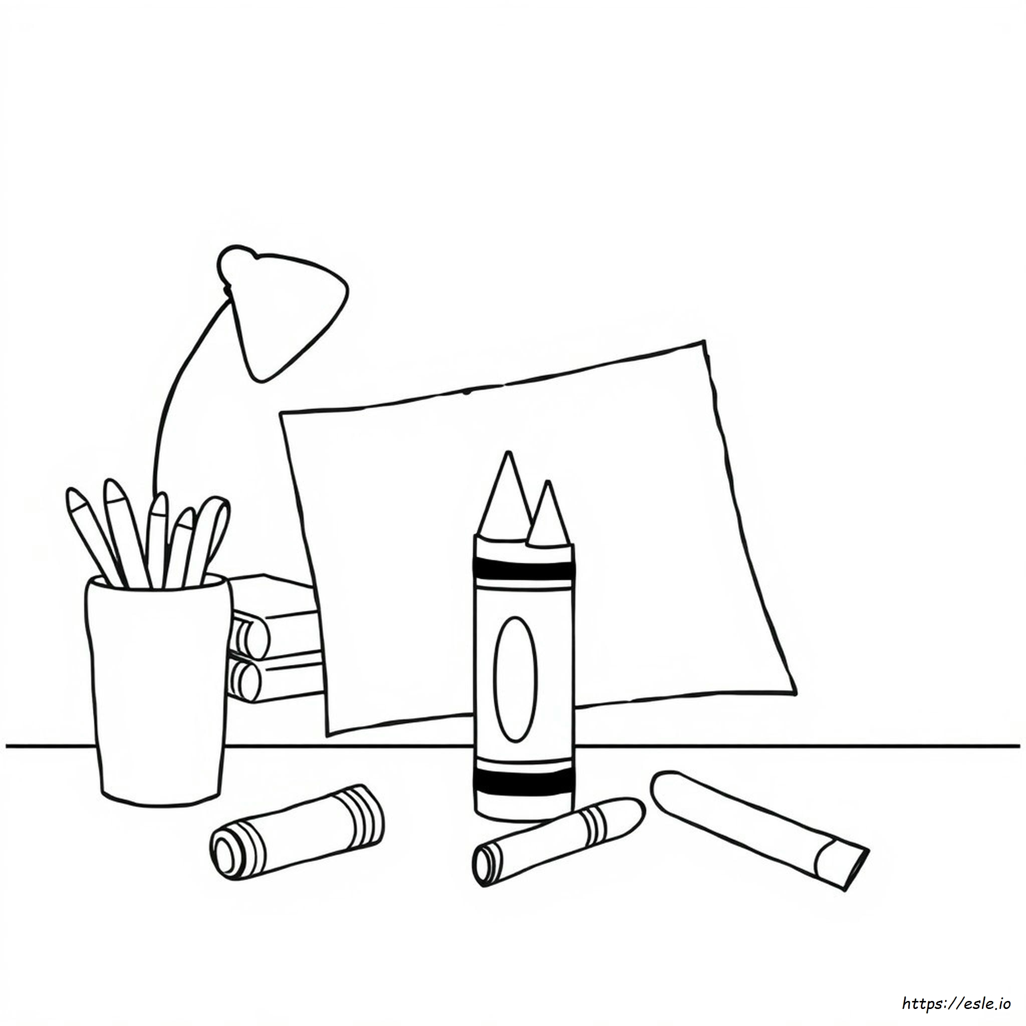 Purple Crayon Coloring Page