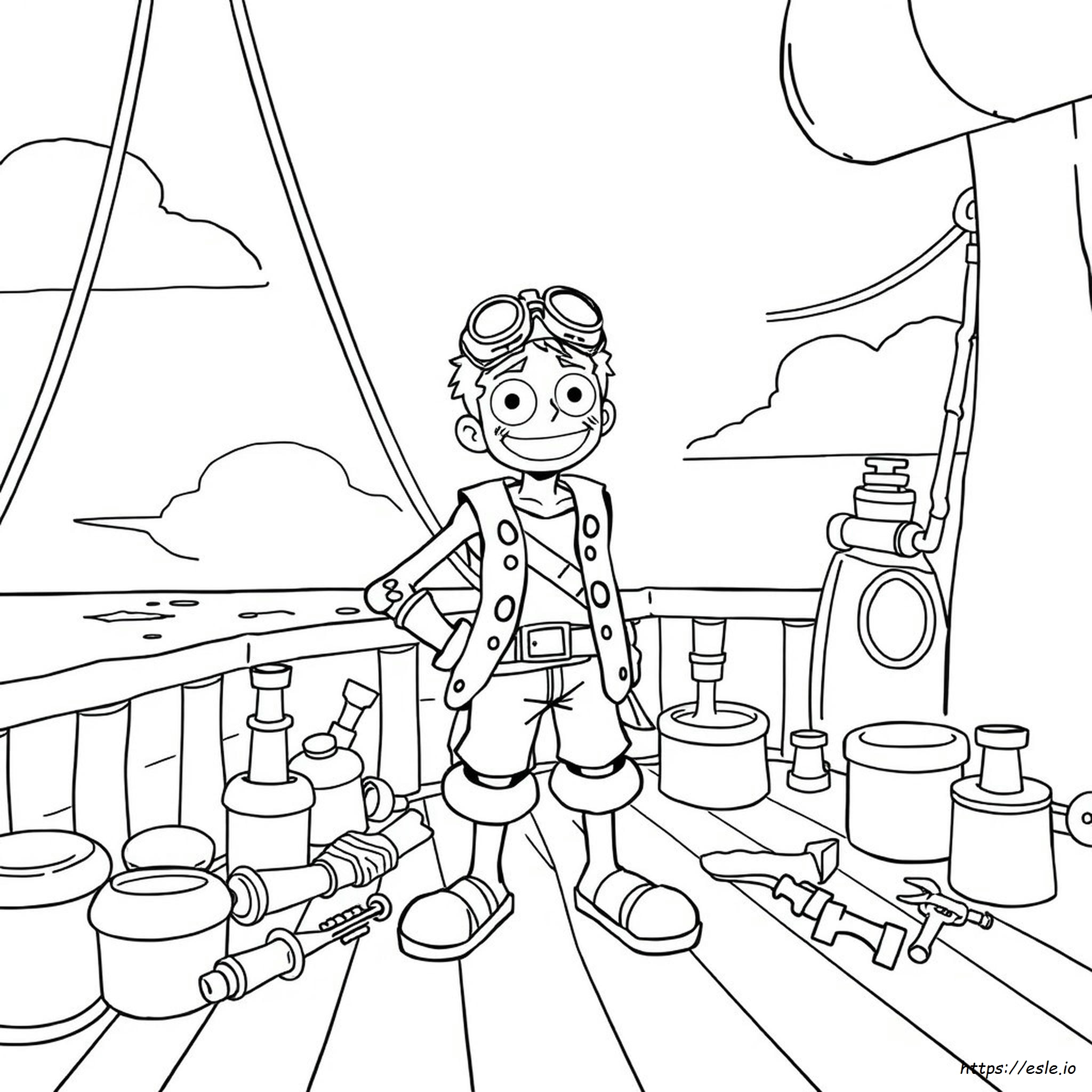 Franky One Piece Coloring Pages