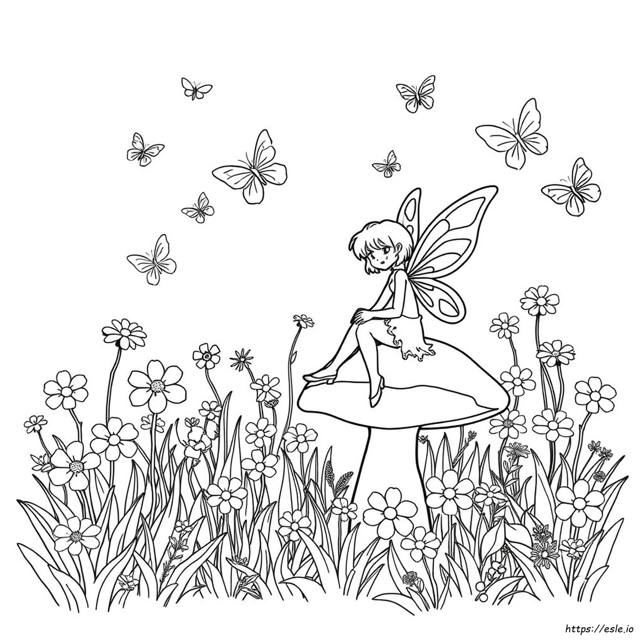 Fairy Garden Coloring Pages
