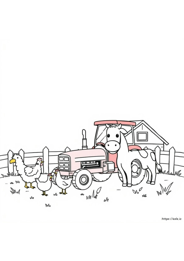 Kindergarten Farm Coloring Pages