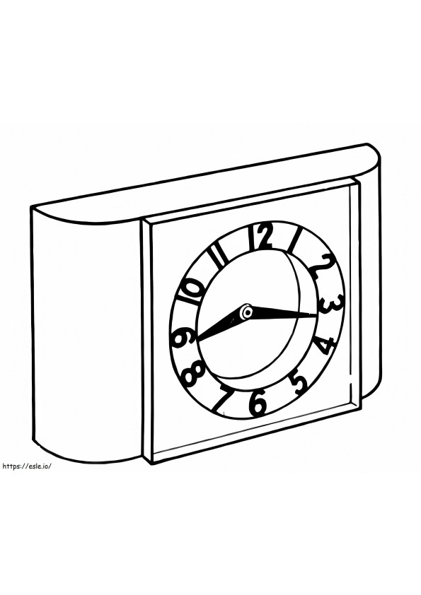 Clock 7 coloring page