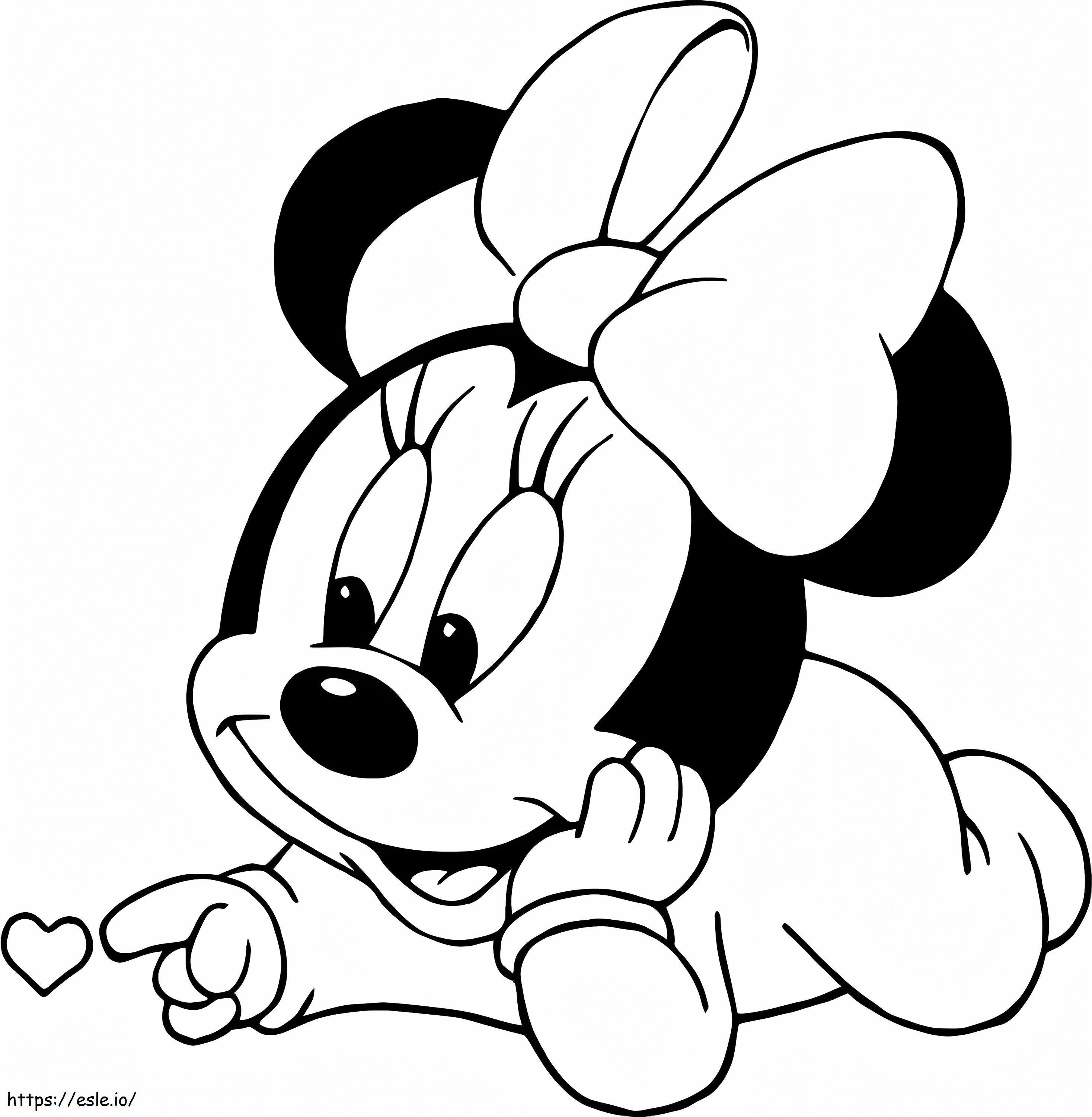 Bebe Minnie Mouse para colorir