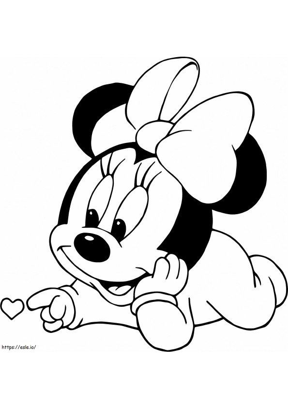 Bebek Minnie Mouse boyama