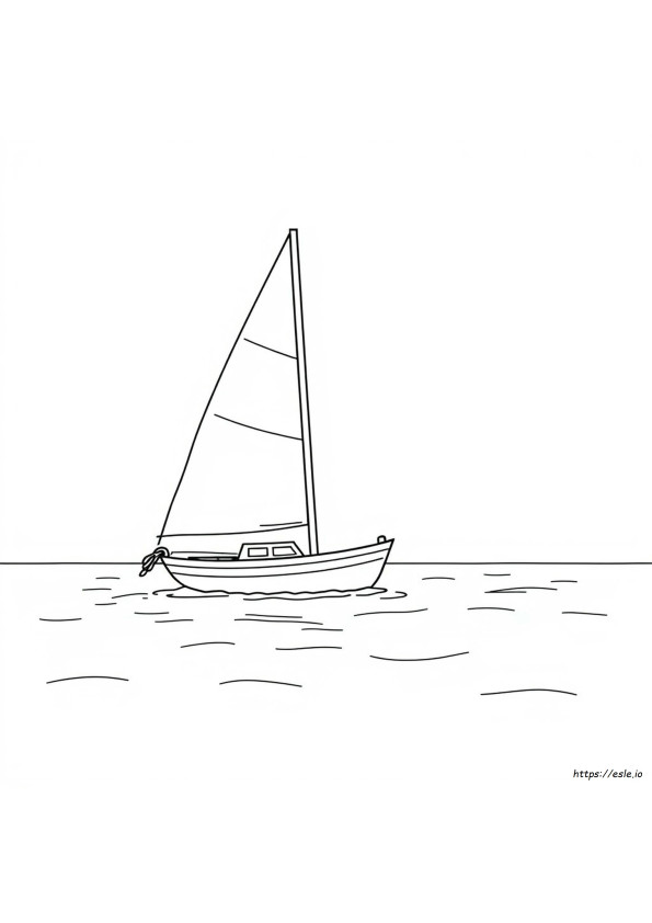 Zeilboot Kleurplaat