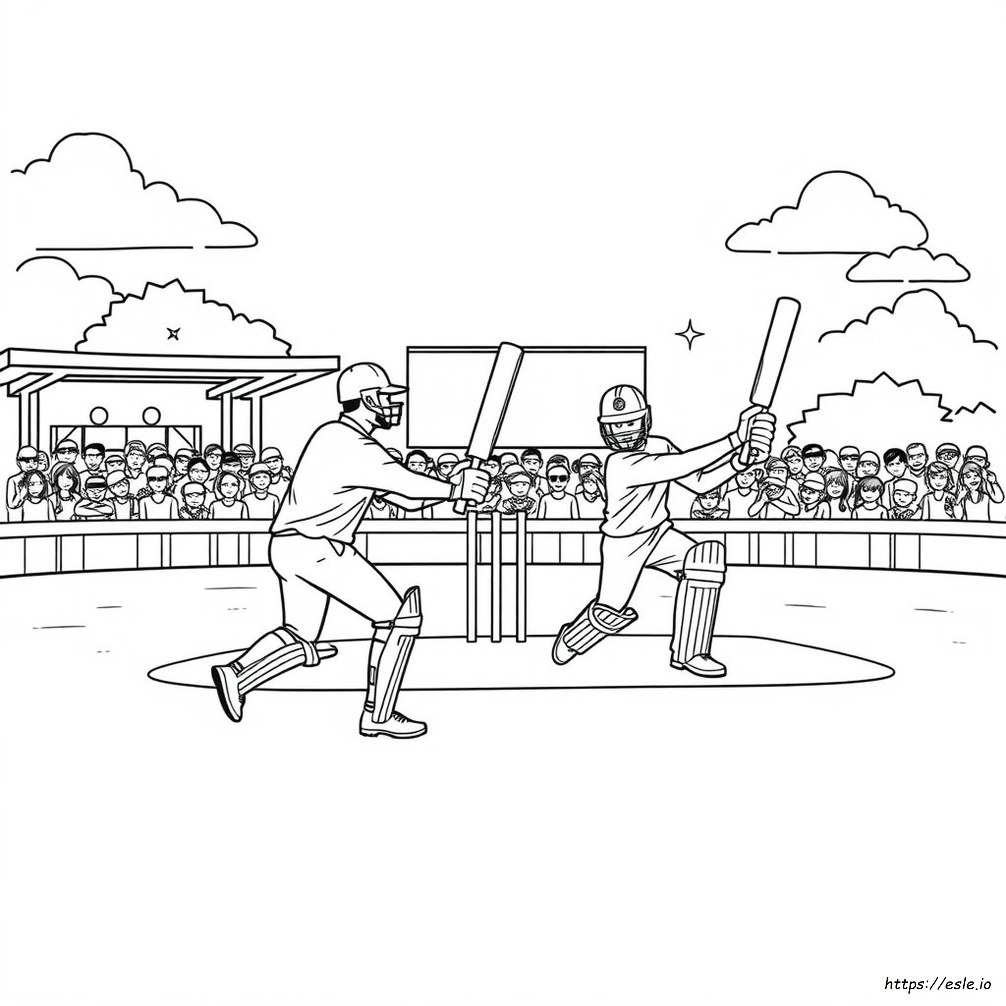 Cricket Match Coloring Printable Cricket Colouring Pages