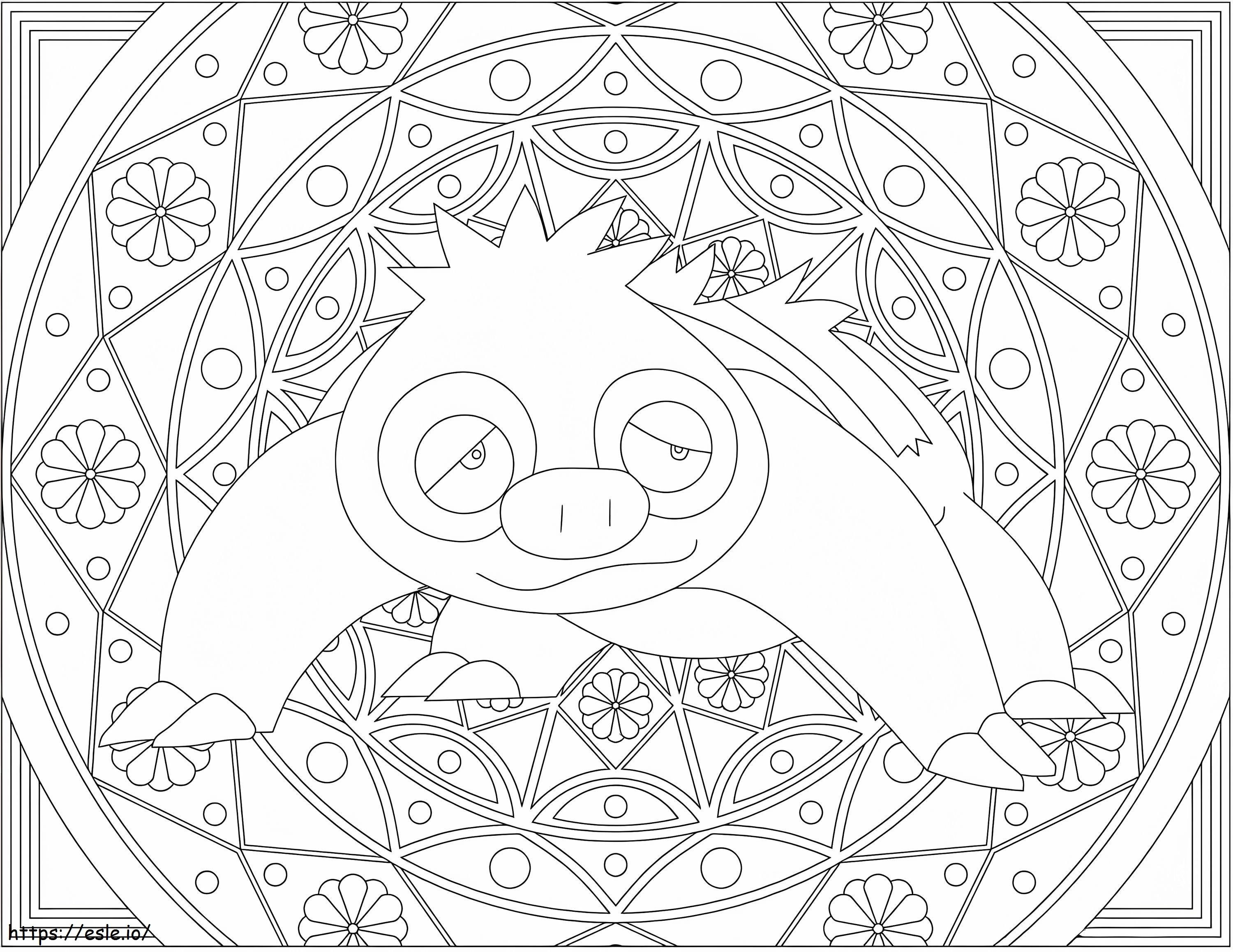 Coloriage Pokemon mandala 2 à imprimer dessin